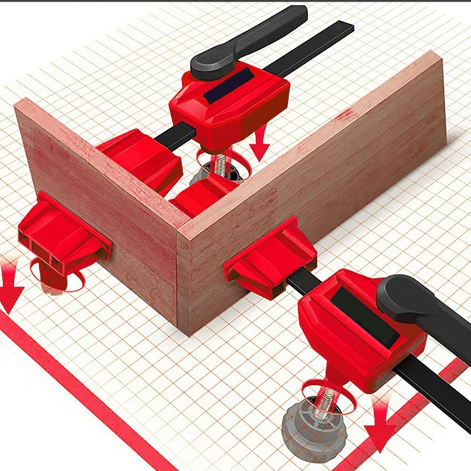 Workbench Fixed Clamp Woodworking Table 20mm Desktop Hole Horizontal Quick Secure Tool For Hand Benches Hole Manual Woodworking Set With Clamps