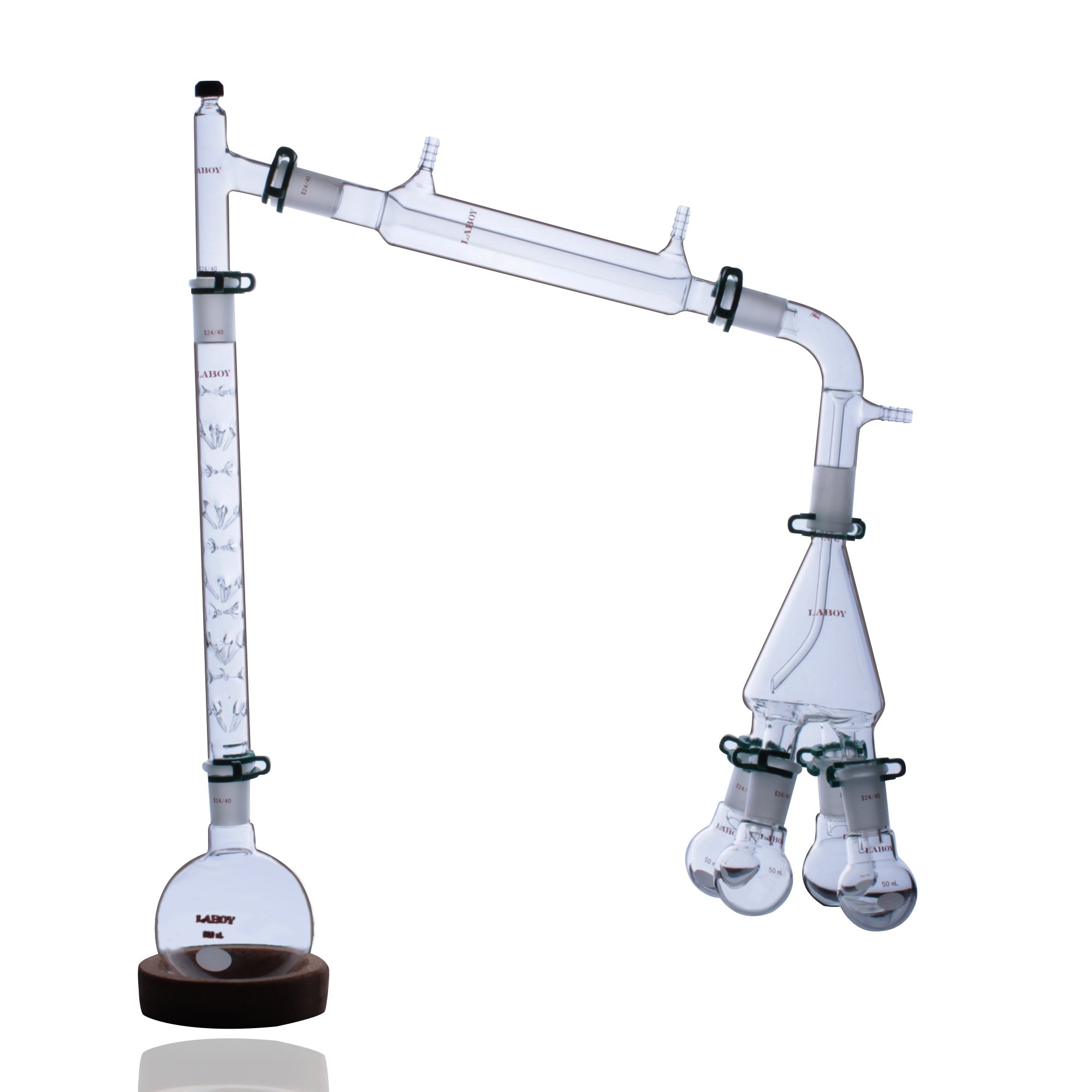 Laboy cristal Destilación Aparato química orgánica kit – juego de 21