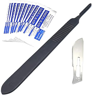 AAProTools 10 Sterile #10 Blades With Free #3 Scalpel Knife Handle Black