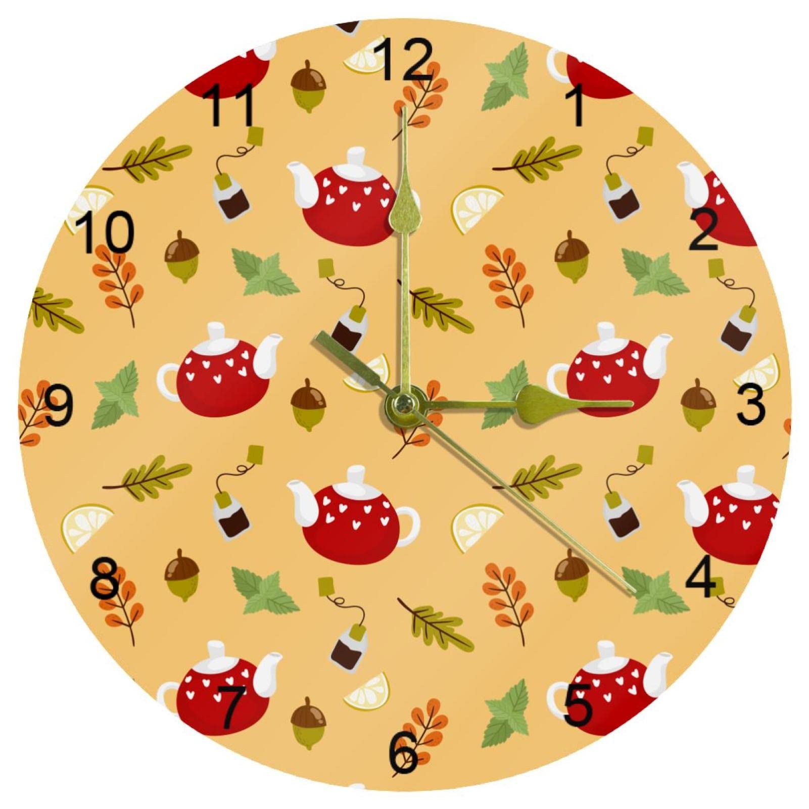 Horloge murale à quartz silencieuse pour chambre finie les nuisances