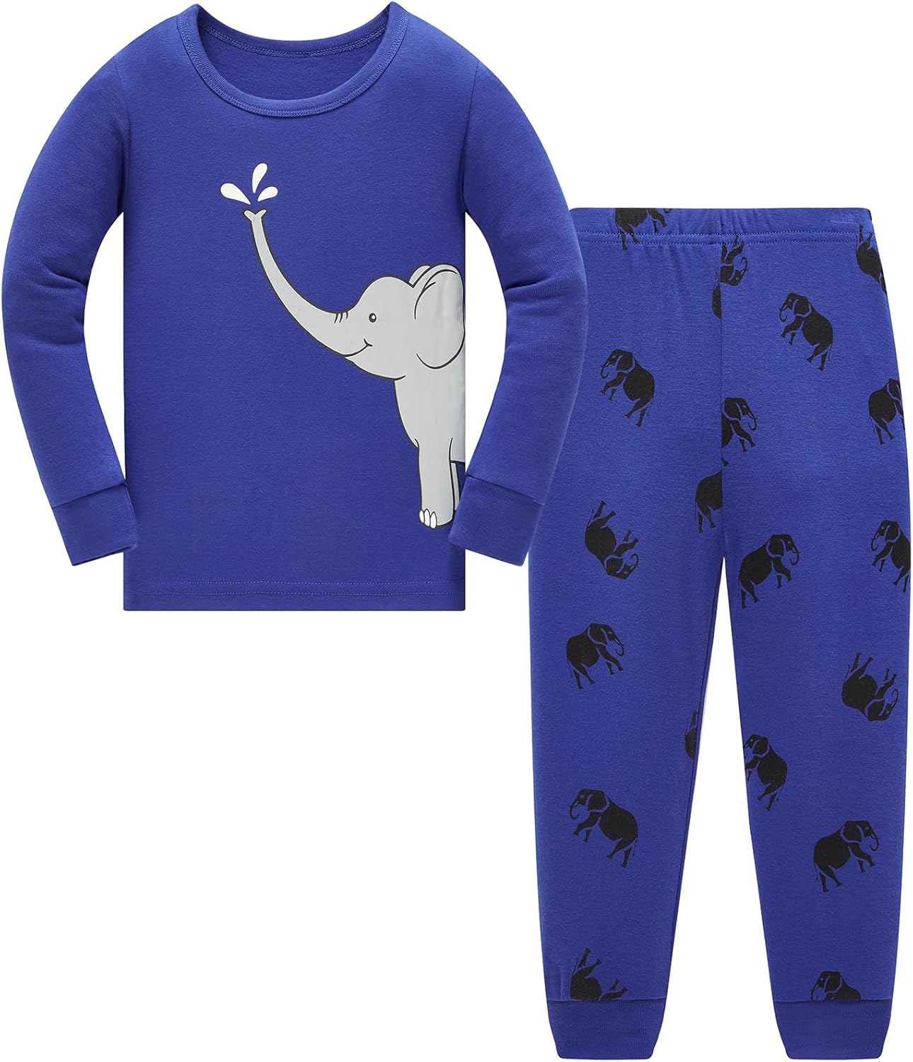 Pyjama voor jongens, dinosaurus, lang, katoen, pyjamasets, tweedelig, voor kinderen en jongeren van 1-12 jaar, dinosaurus 02, 12-24 Maanden