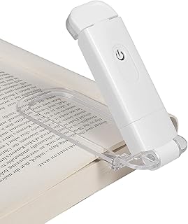 DEWENWILS Amber Book Reading Light, USB Rechargeable Book Light for Reading in Bed, Blue Light Blocking, 3 Brightness Levels, LED Clip On Book Lights for Kids, Bookworms