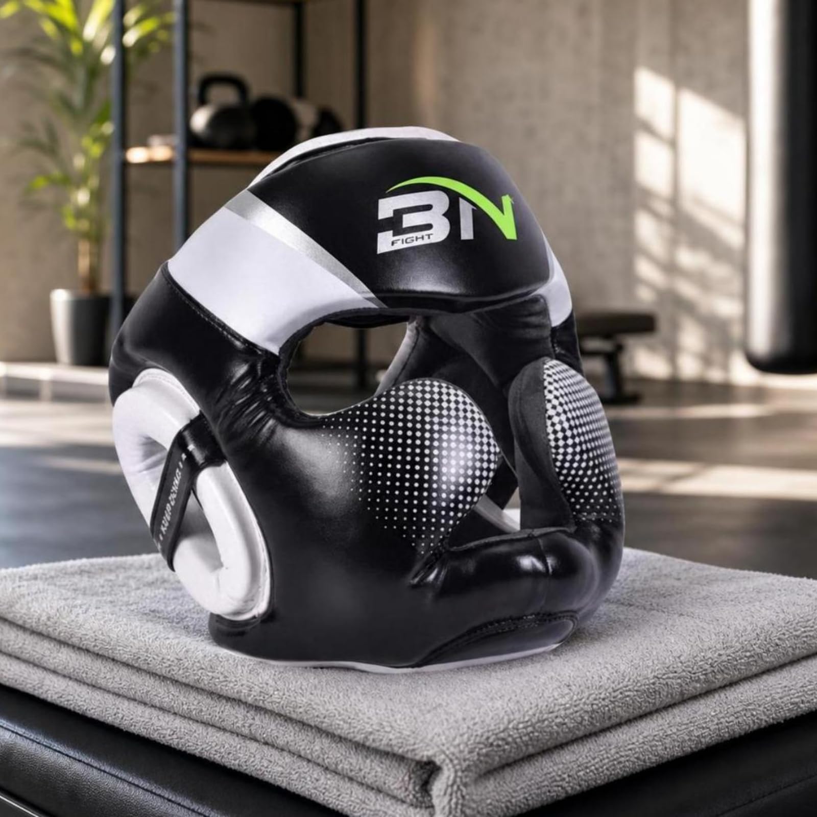 Casco per Arti Marziali Imbottito, Bianco, XL - Adulto