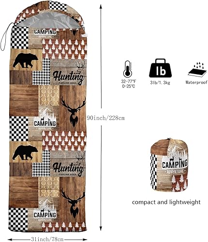 Miniatura 120 de CVHOUSE Camping Sleeping Bags,3 Season Warm & Cool Weather,Lightweight,Waterproof Sleeping Bags for Adults & Kids,Traveling,and Outdoors,Camping