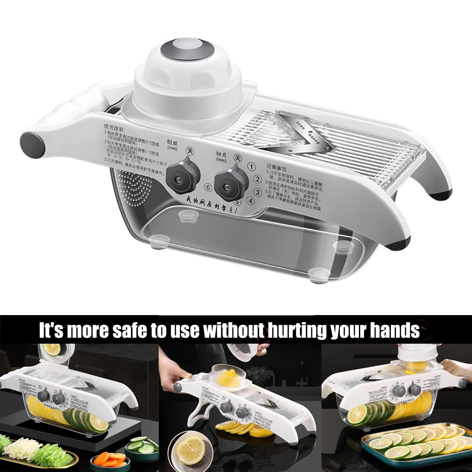 Fette di cibo per verdure Affettatrice di patate Choppers Spessore Regolabile Affettatrice Limone Frutta Patate Choppers Carota Cutter Affettatrice