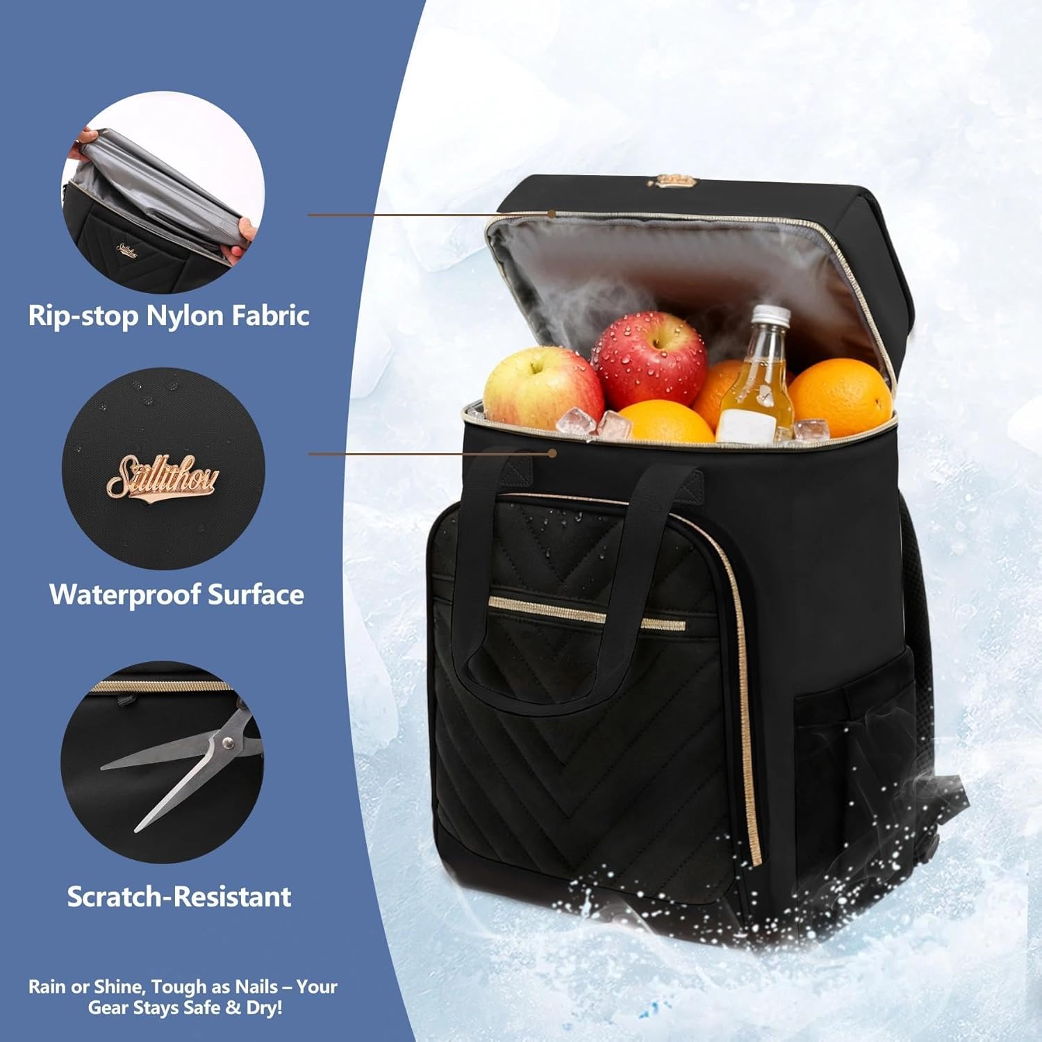 Backpack Coolers Insulated Leak Proof for Women Men, 35 Cans Large Capacity Waterproof Cooler Backpack, Soft Portable Cooler Bag for Beach Travel Camping Picnic Work