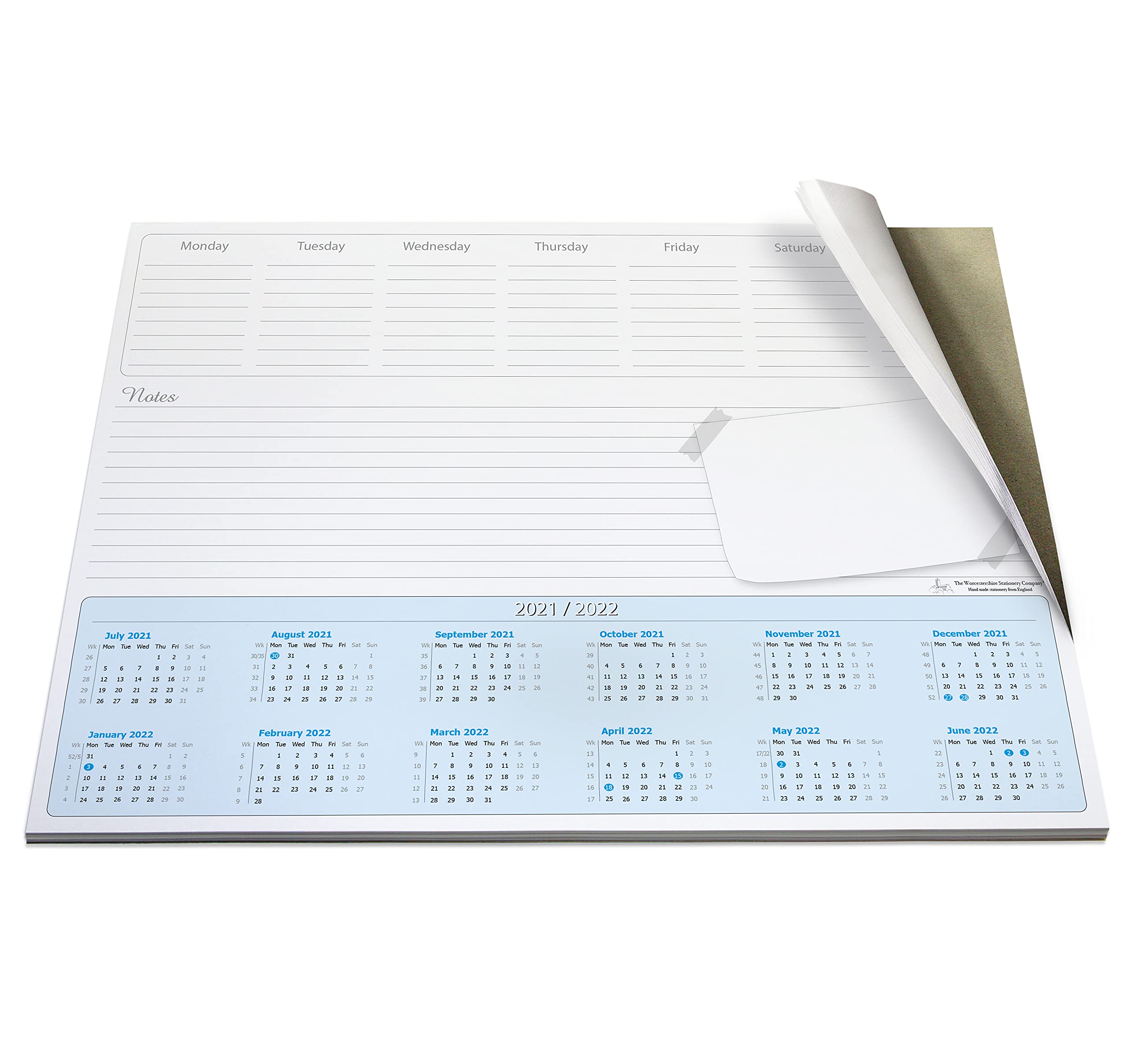 Buy A3 (mid Year) Calendar Desk pad, 20212022, 50 Sheets per pad with