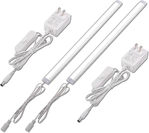 Miniatura 1 de Barra de luz LED de 15 pulgadas, luz de gabinete de un solo curio para debajo del estante de la cocina, iluminación de vitrinas, luz de armario,