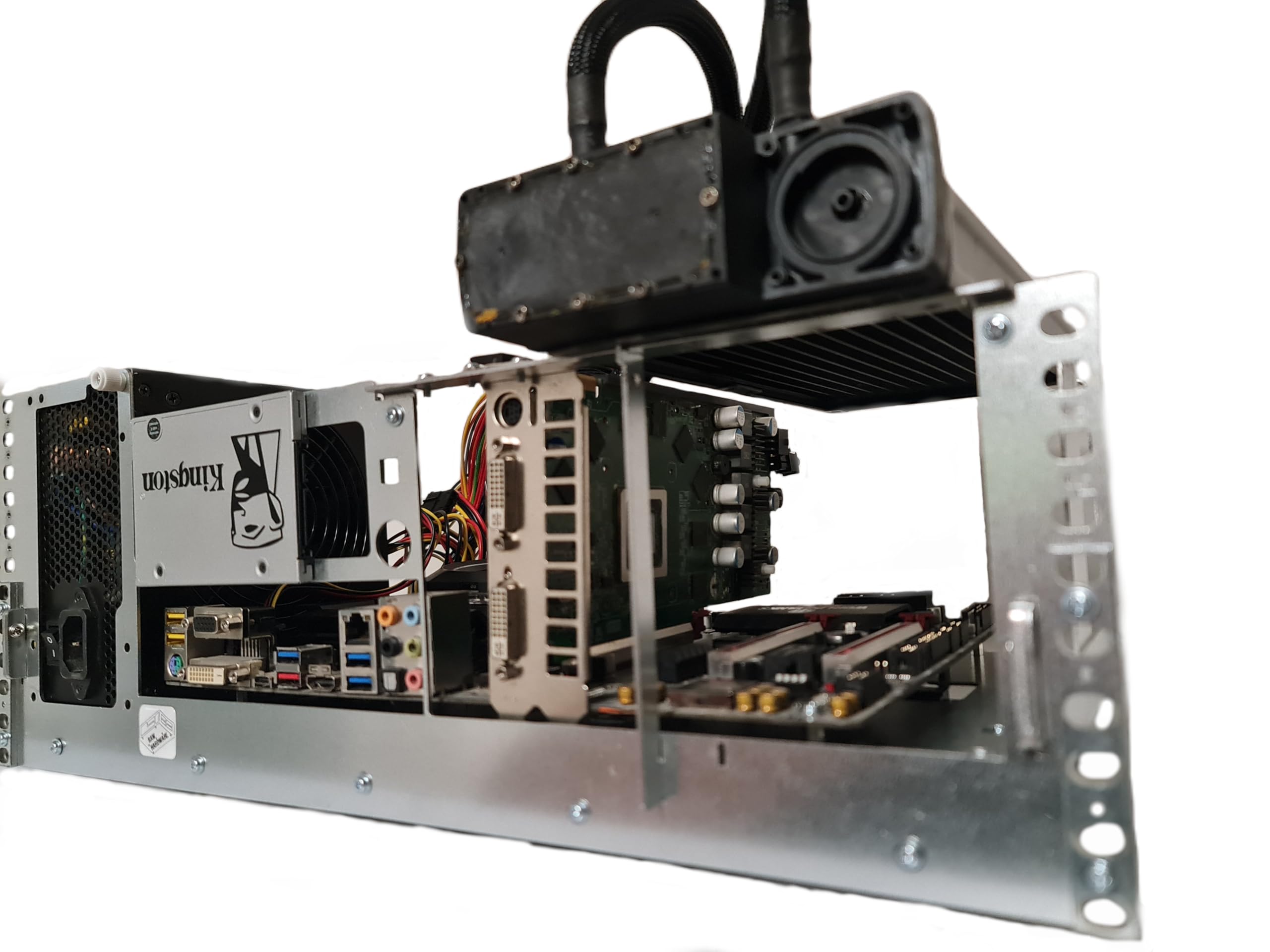 R-CASE 1 PRO RAW ATX 4U Funda de servidor AIR, funda RACK de 19 pulgadas, ATX, CEB, almacenamiento, AIO 240 mm