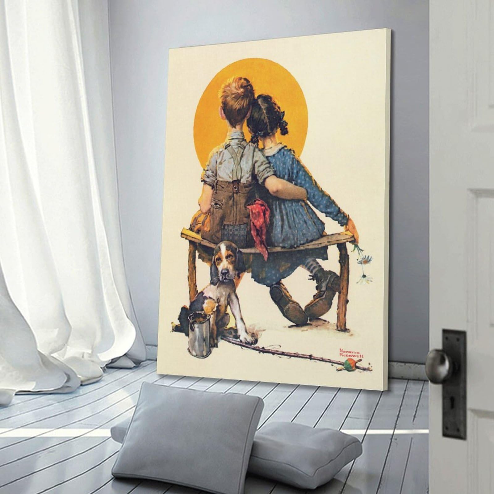 Amazon.com: Norman Rockwell Famous Art poster Little Boy And Girl