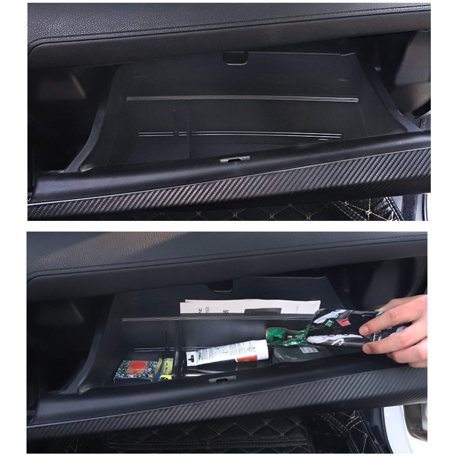 YEE PIN Glove Box Organizers Car Glove Compartment Box Organizer