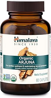 - Organic Arjuna, 60 Day Supply - Herbal Supplement Supporting Heart Health and Normal Blood Pressure - USDA Organic, Vegan, Non-GMO, Gluten Free, 700 mg, 60 Caplets