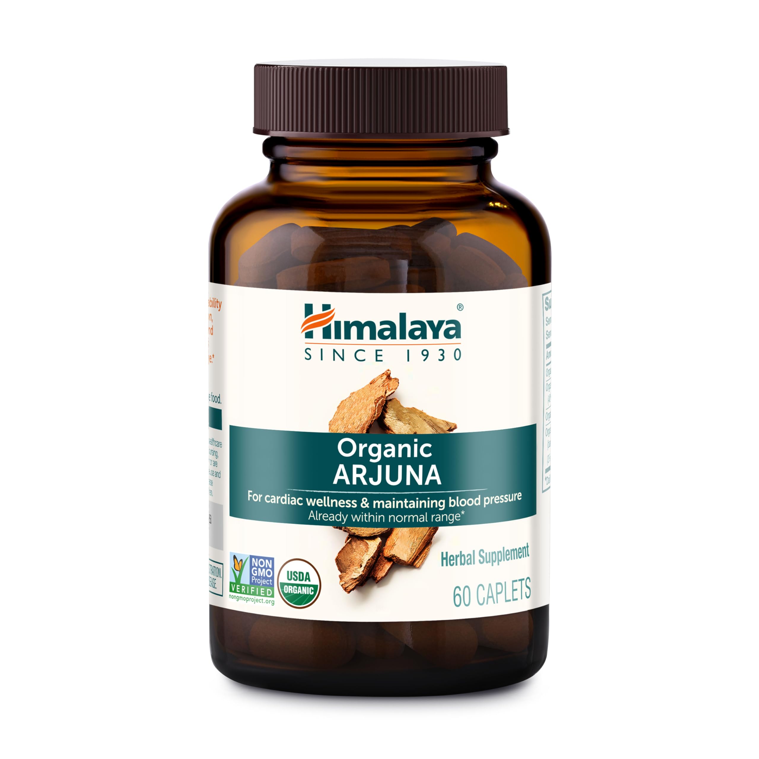 Himalaya USDA Organic Arjuna Capsules, Heart Health, 700 mg, 60 Caplets
