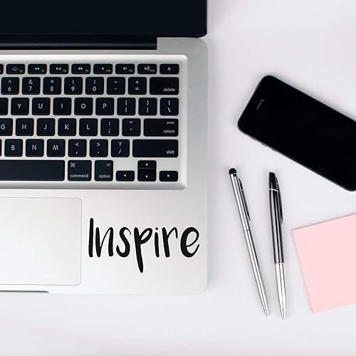 Vinilo adhesivo para pared – Inspire – 2.5 in x 5.0 in – Pegatina inspiradora para la piel del ordenador portátil – Pequeño adhesivo extraíble