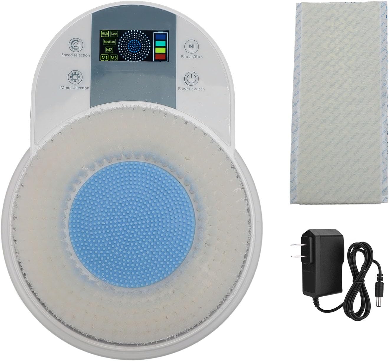 Electric Back Scrubber Wall Mounted 3 Speed Automatic Shut Off Deep Cleansing AI Smart Chip Electric Bathing Device for Home Beauty Spa (US Plug)