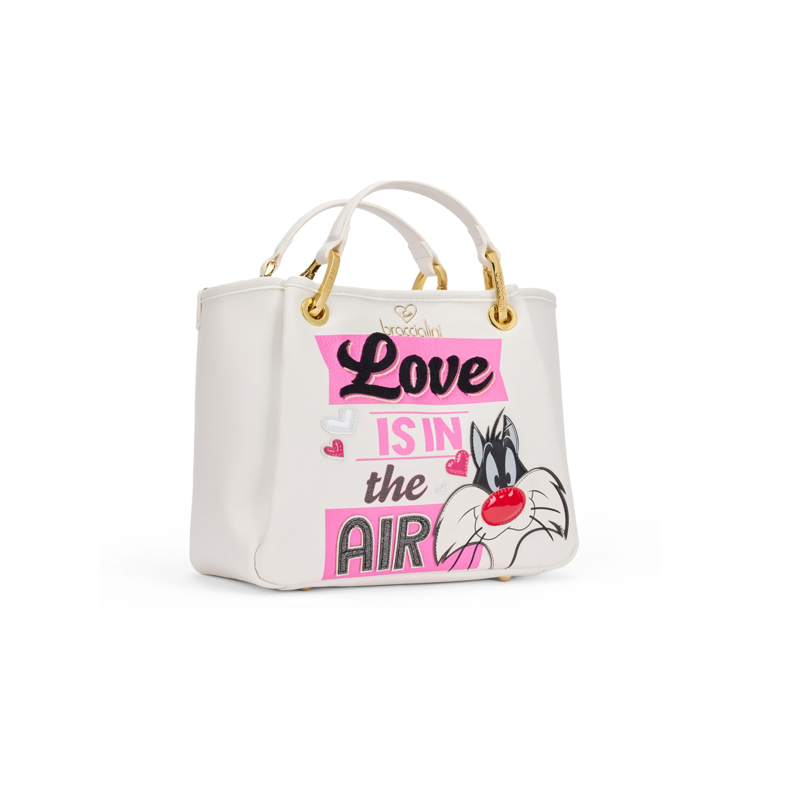 Braccialini Borsa a Mano Donna Amy Looney Tunes Stampa Silvestro
