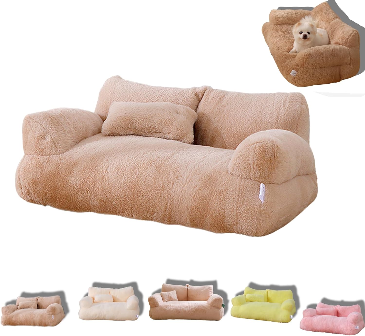 Calming Pet Sofa, Calming Pet Sofa slicier, Calming Dog Bed Fluffy Plush pet Sofa