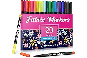 Unleash Your Creativity: 20-Color Fabric Markers for Artful Masterpieces
