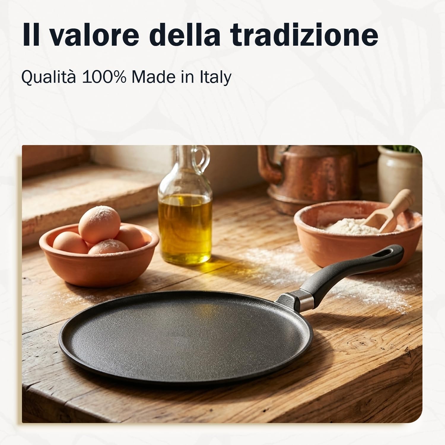 Sicignano Crepiera Antiaderente in Alluminio Pressofuso (32 cm)