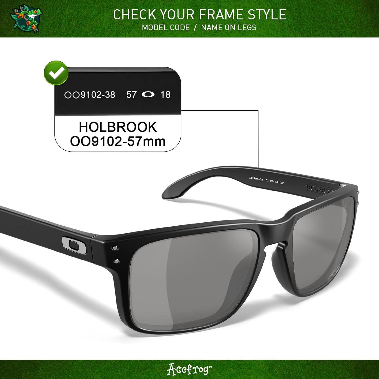 Acefrog 5 Pairs Polarized Replacement Lenses for Oakley Holbrook OO9102 Sunglasses, Perfectly Fit, Shatterproof, Anti-scratch, Value Pack