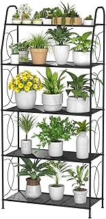 VyGrow 5 Tier Plant Stand Indoor Outdoor, Heavy Duty Plant Shelf, Metal ...