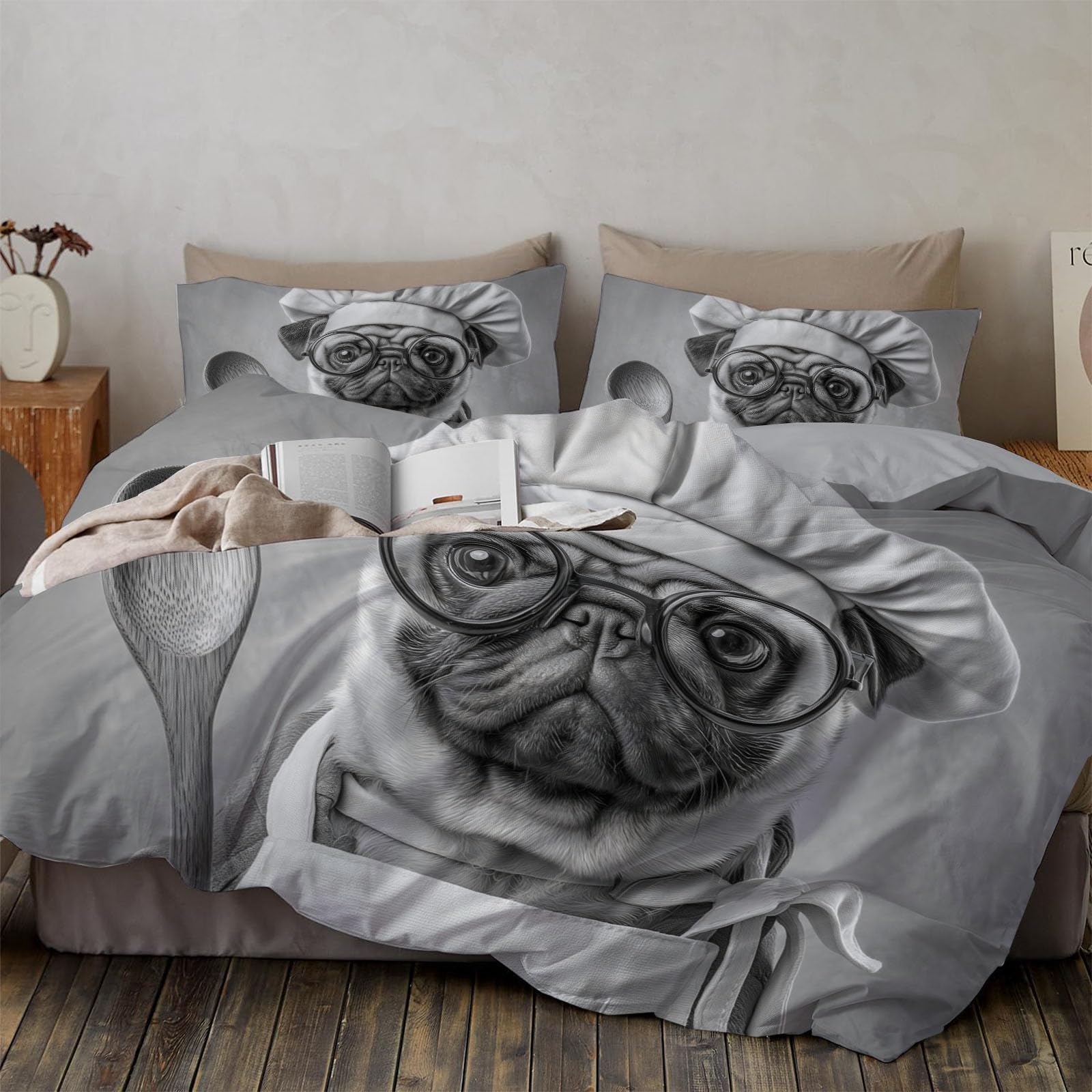 Parure de lit enfant 200x200cm Carlin Chef pour des nuits douces et amusantes en famille