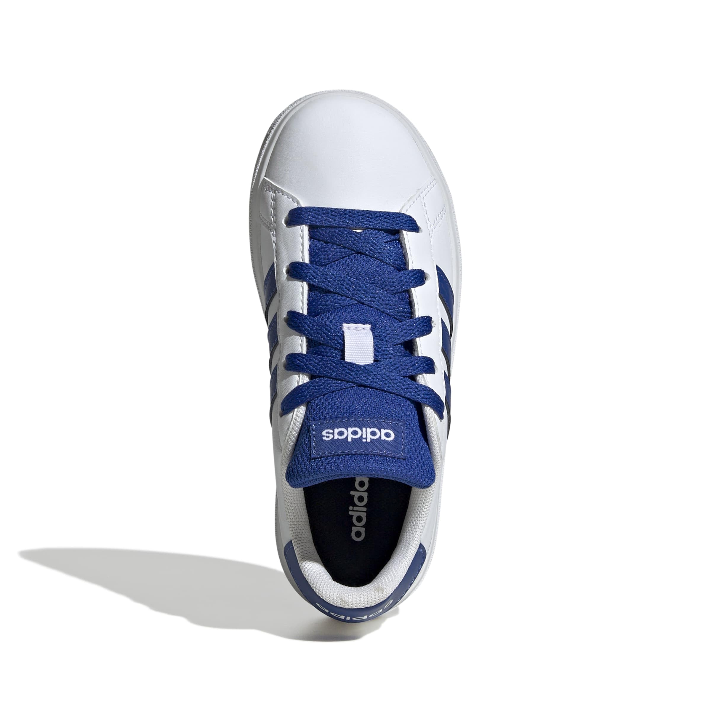 adidas Unisex - Bambini e Ragazzi Grand Court Lifestyle Tennis Lace-up Shoes, Ftwr White Team Royal Blue Core Nero 01, 32 EU