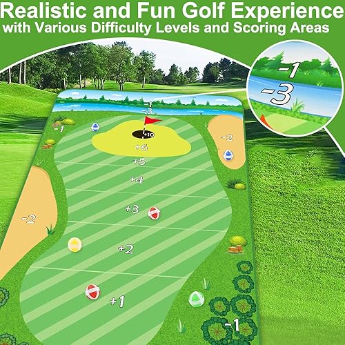 Miniatura 3 de Alfombrilla de juego de astillado de golf para interiores y exteriores