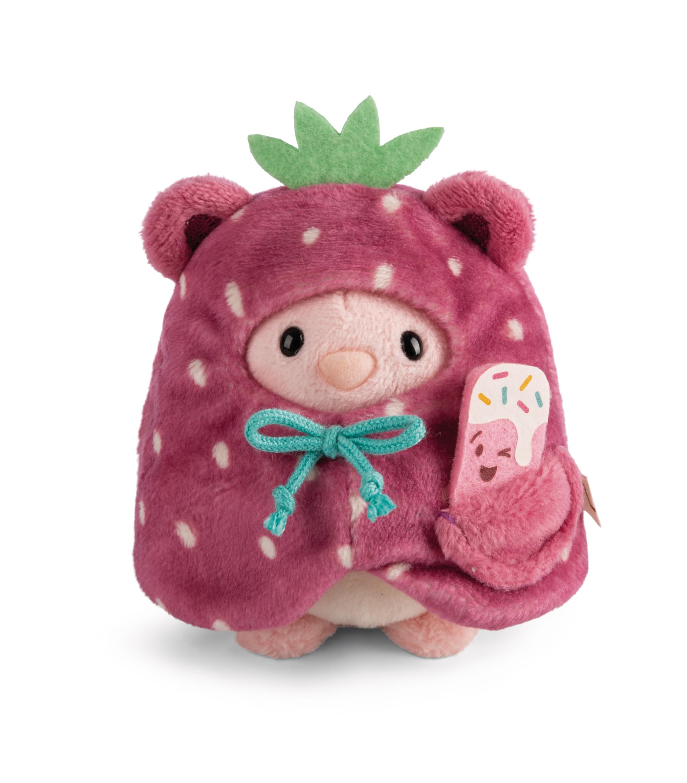 Pibu 8 cm Rabbit Soft Toy Set with Soft Ice & Strawberry Costume