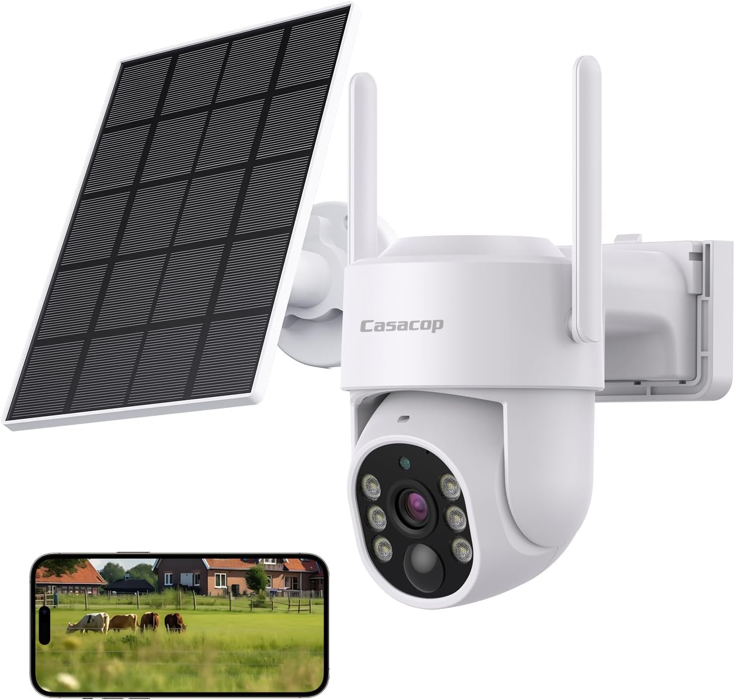 Security Cameras for Home Security Wireless Outdoor 4G LTE Cellular, 4MP No WiFi Solar Camera, Color Night Vision, PIR Detection, 32GB SD Card & SIM Card, 360 Camera View, No Wiring Needed
