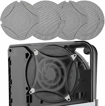 Metal PS5 Slim Dust Cover Protector, 4 Pack Fan Dustproof Filter Mesh, High-Density Breathable Mesh Dust Cover for PS5 Cooling Fan, Compatible with Digital & Disc Edition Black