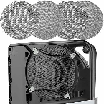 Metal PS5 Slim Dust Cover Protector, 4 Pack Fan Dustproof Filter Mesh, High Density Breathable Mesh Dust Cover for PS5 Cooling Fan, Compatible with Digital & Disc Edition Black