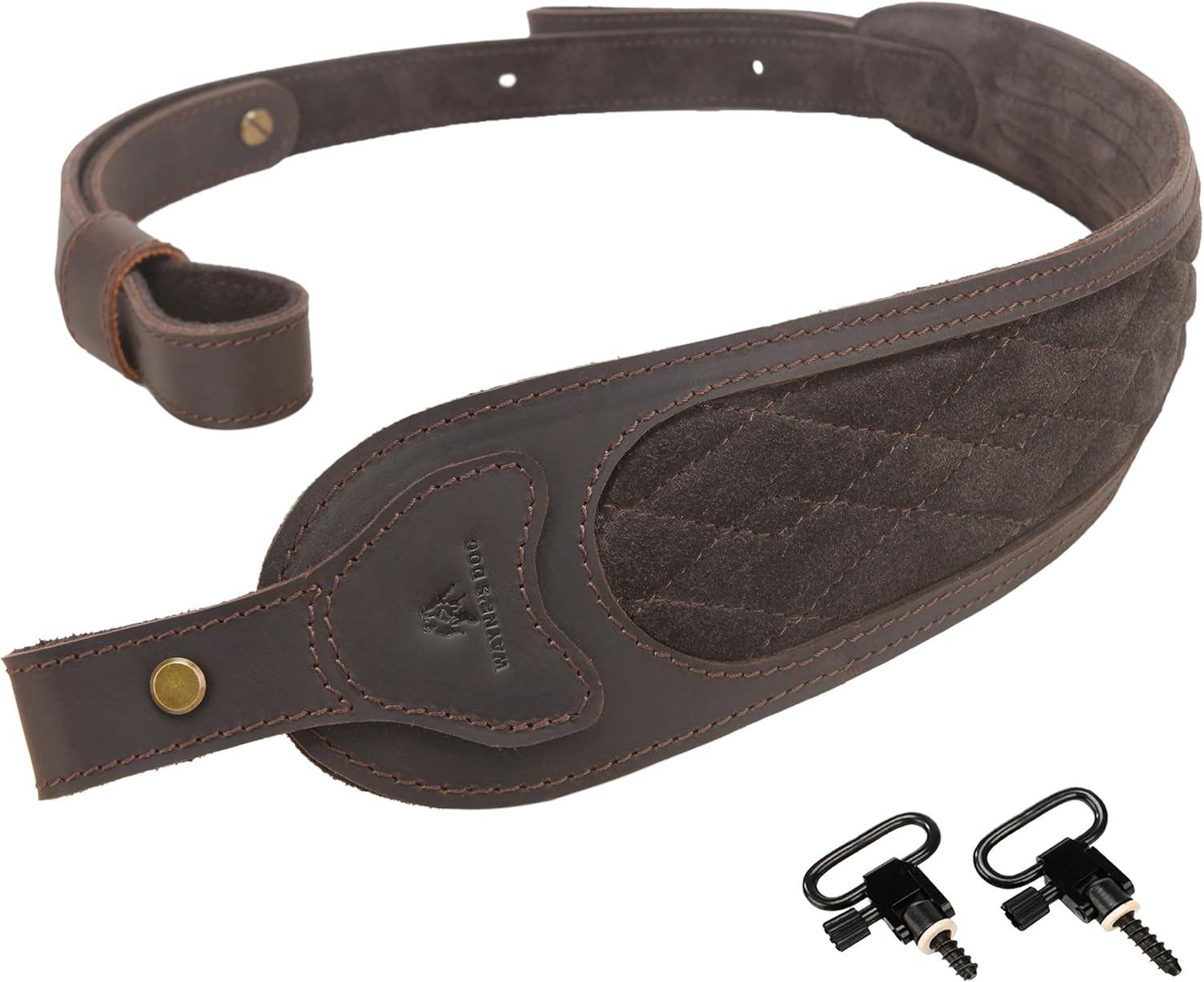 Leather Rifle Strap with Swivels, Gun Sling for Outdoor Hunting Shooting