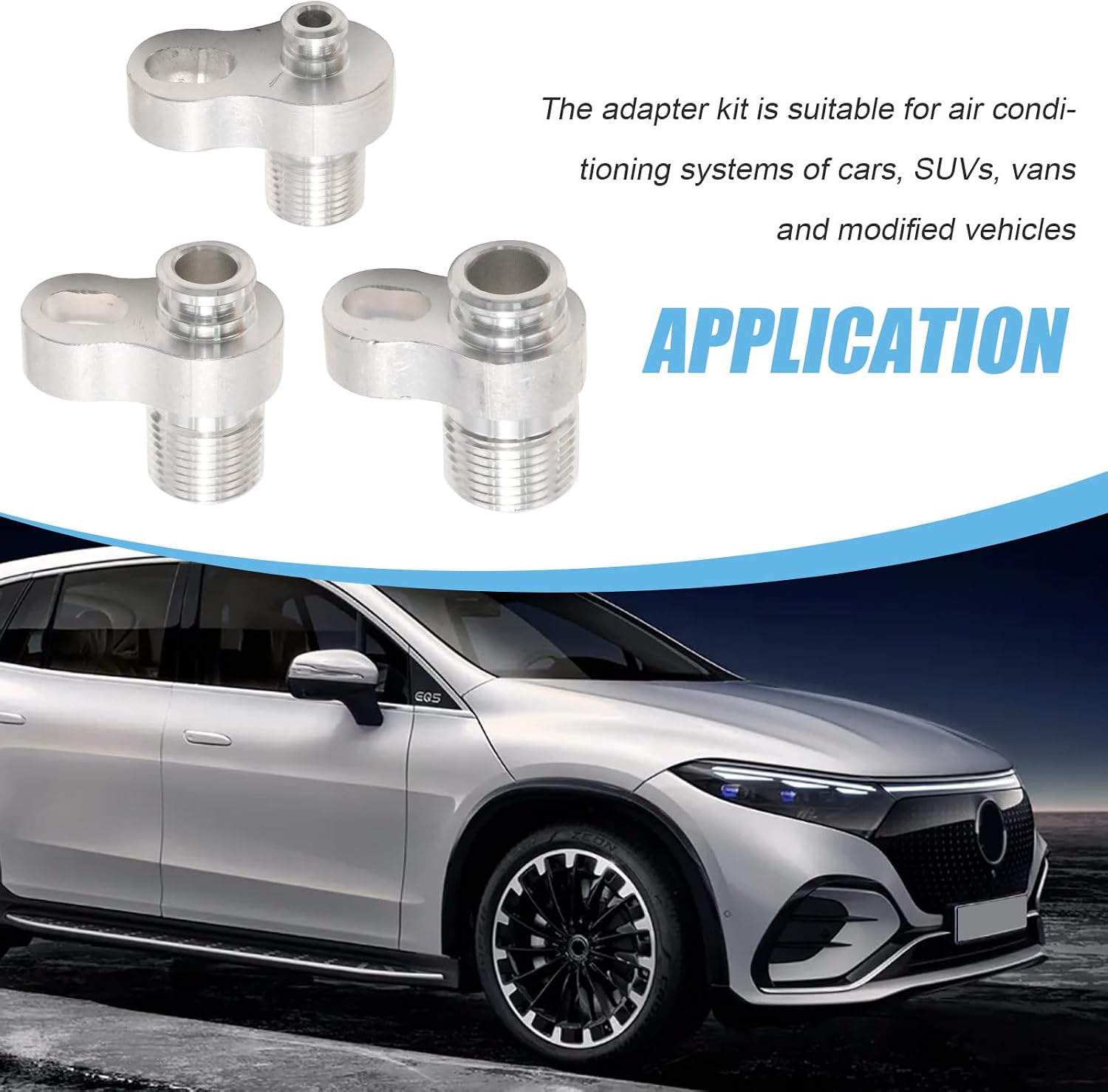 3 Pcs R134a Adapter Fittings Hose Tank and Car Refrigerant Quick Connect Custom A/C Lines AC Compressor Drier Condenser Radiator Adapter Fittings for Auto Air Conditioning Hose