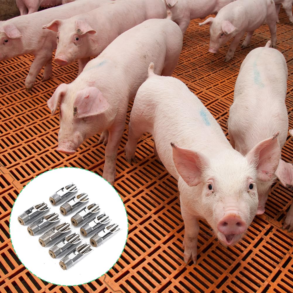 Pig Nipple Waterer Stainless Steel Automatic for Piglets Hog Farm Accessories