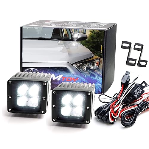iJDMTOY A-Pillar LED Pod Light Kit Compatible with 2014-up Toyota