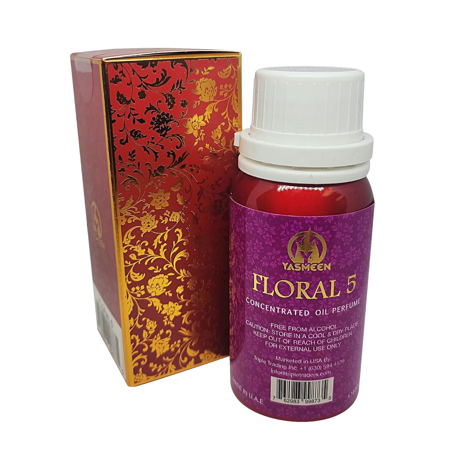 Yasmeen Floral 5, 100 ML | Oil Perfume Concentrated 100 ML (3.4 Oz) | Unisex for Men and Women | Blended Fragrance in Dubai UAE