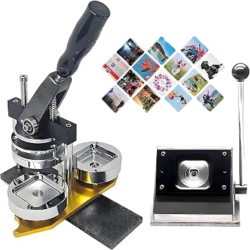 Square Magnet Maker Machine Kit, DIY Fridge Magnet Making Machine Kit, 2 x 2 Inch, with 1 Press Machine +1 Paper Cutter +100 Sets Consumables