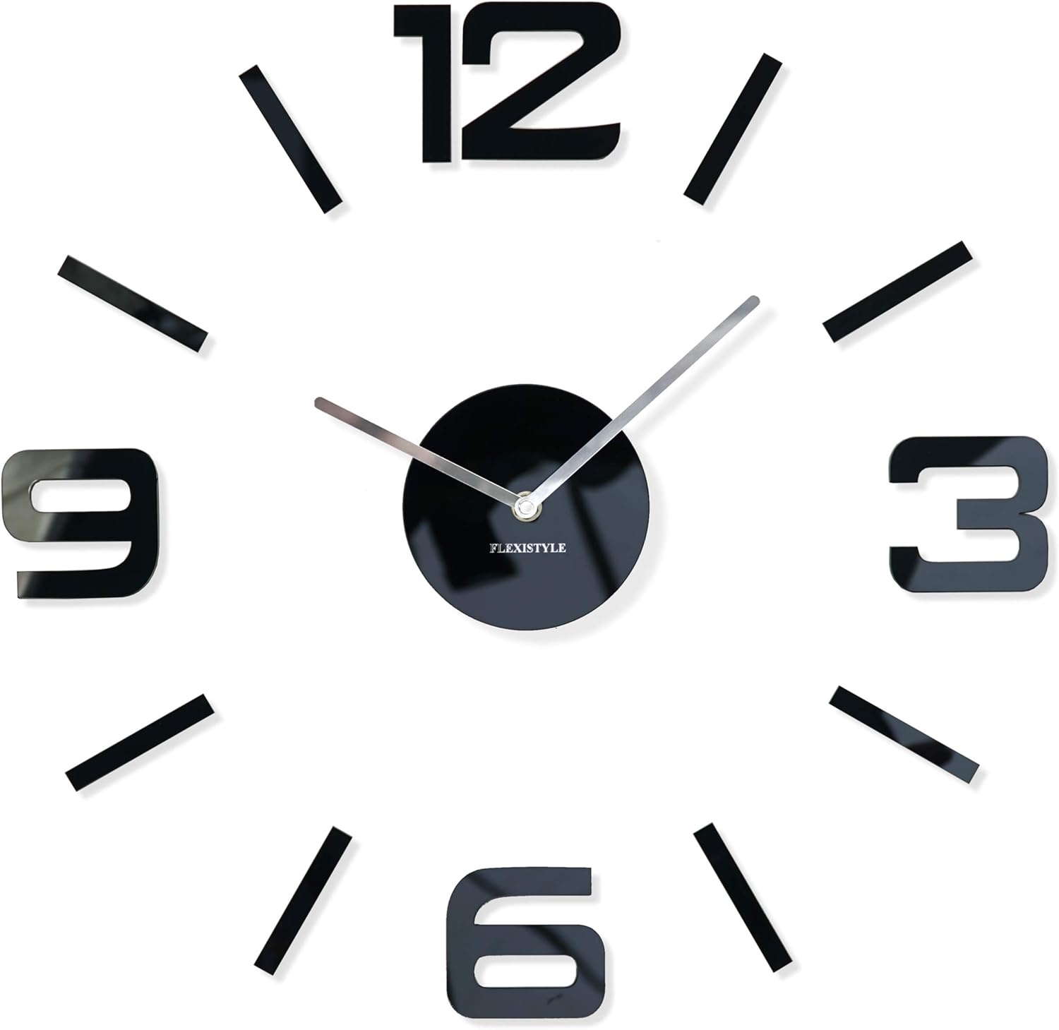 Modern Large Wall Clock DIY Admirable 7 XL, 50-75 cm, Living Room, Bedroom, Made in The EU, Quiet