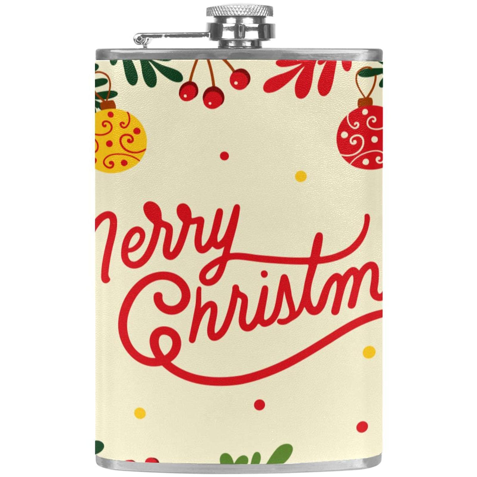 Flasque pour liqueur en camping et barbecue : votre bouteille de vin festive Merry Christmas