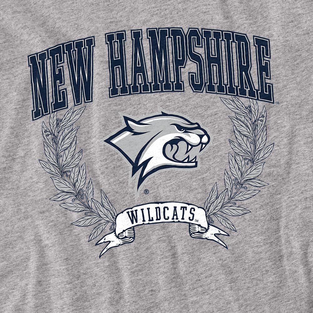 LOGOVISION University of New Hampshire Laurels Dark Kids T Shirt (4) for Toddler Boys and Girls, Athletic Heather