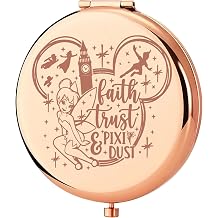 KEYCHIN Fairy Princess Pocket Mirror Pixie Fairy Tale Fans Gift Faith Trust & Trust Dust Compact Mirror Princess Gifts Pixie Dust-RG