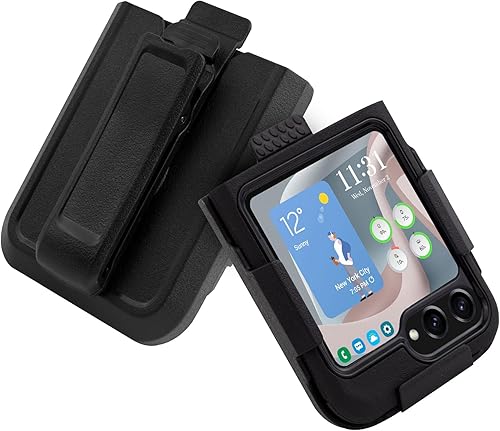 Miniatura 8 de Funda para Samsung Galaxy Z Flip 5, funda de grado militar a prueba de golpes con clip para cinturón para Z Flip 5