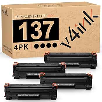Amazon.com: v4ink 4PK Compatible CRG137 Toner Cartridge