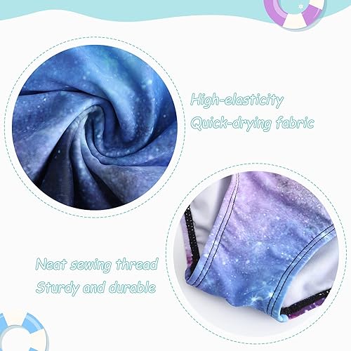 Miniatura 4 de Traje de baño tankini de dos piezas para niñas, traje de baño hawaiano teñido anudado para niñas de 3 a 16 años