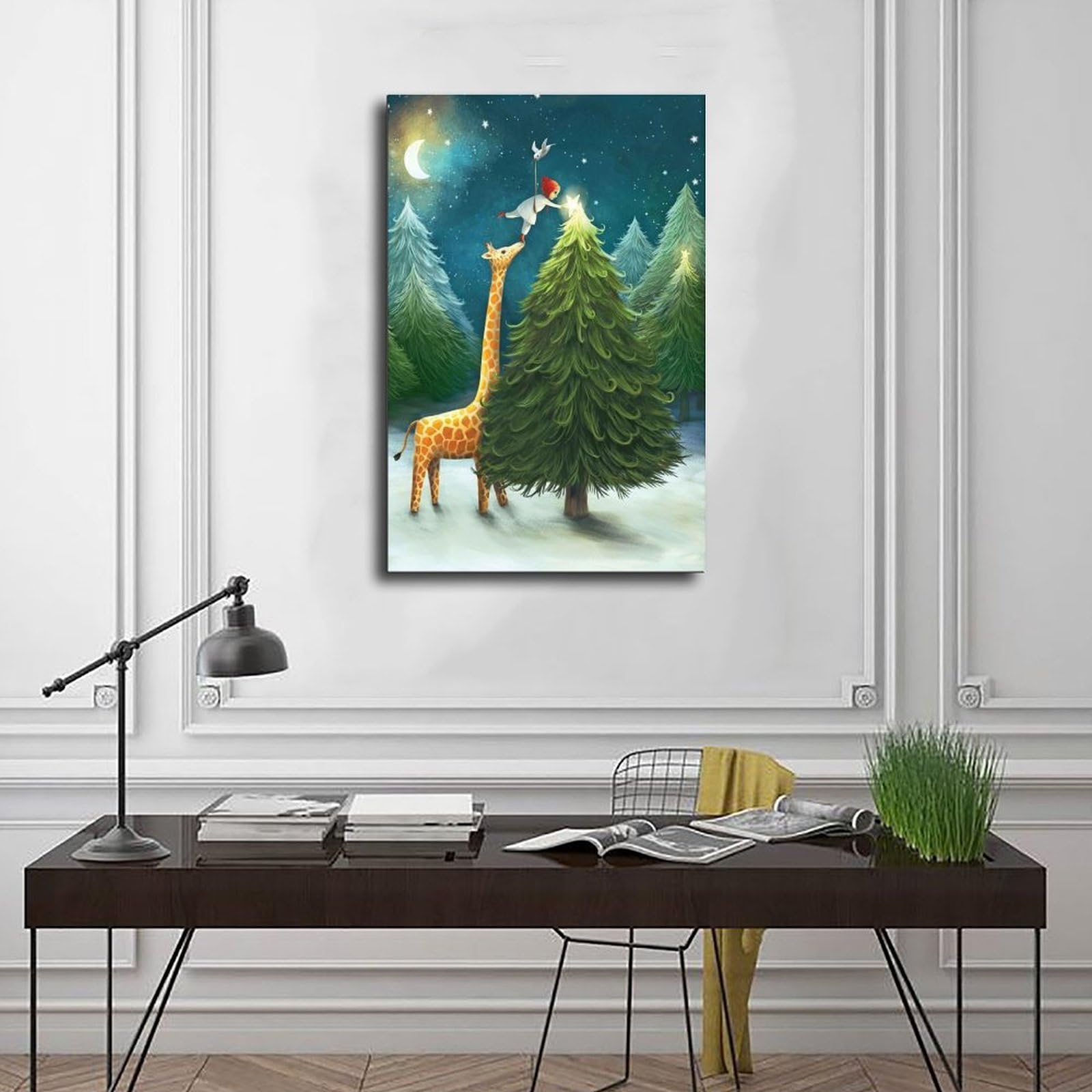 Poster a tema cartoni animati per la cameretta dei bambini (4), poster su tela, decorazione artistica da parete per soggiorno, camera da letto, 60 x 90 cm