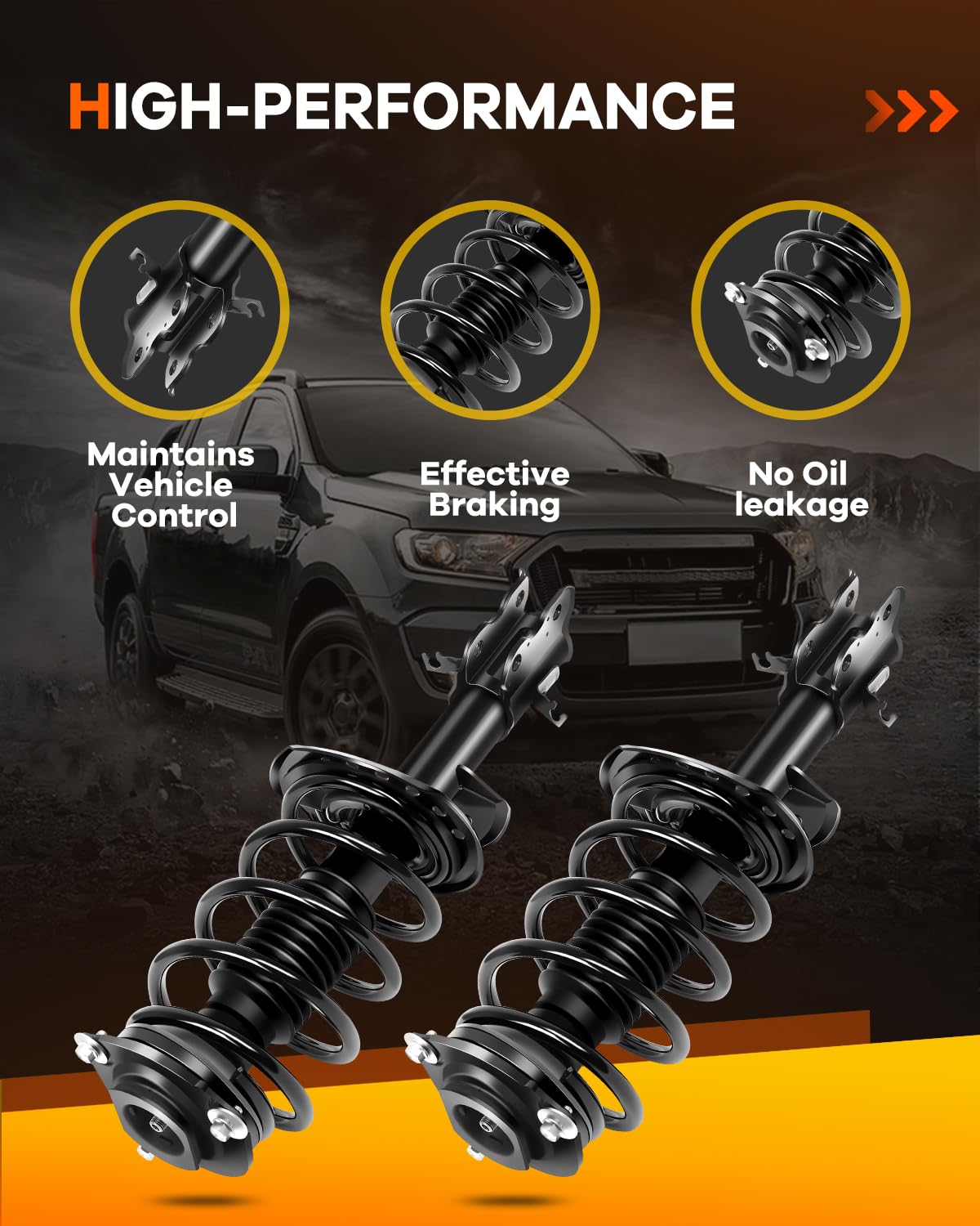 OCPTY Front Complete Struts Spring Assembly Shocks Struts