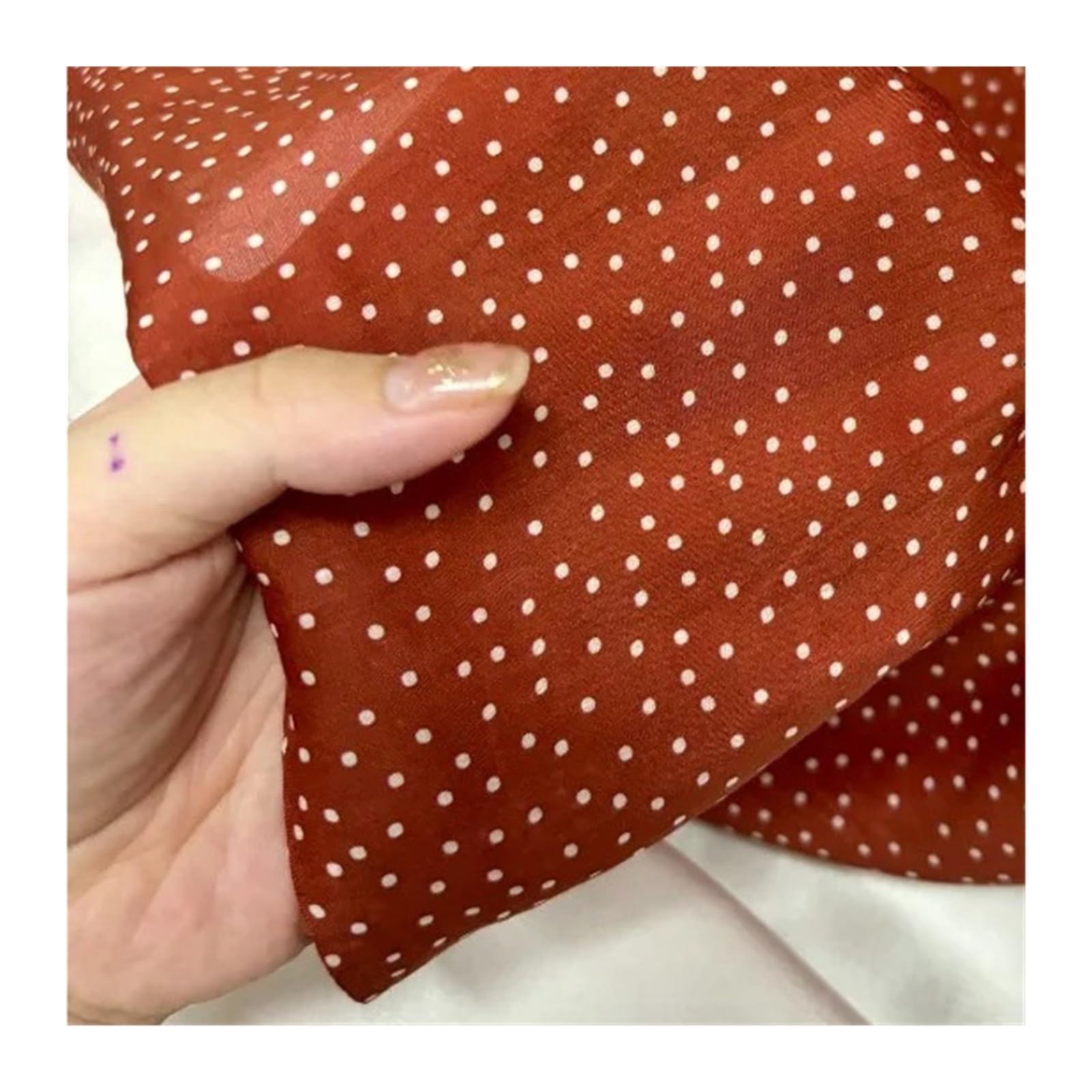 Polka Dot Fabric Red Dot 1 Meter for Shirt Dress