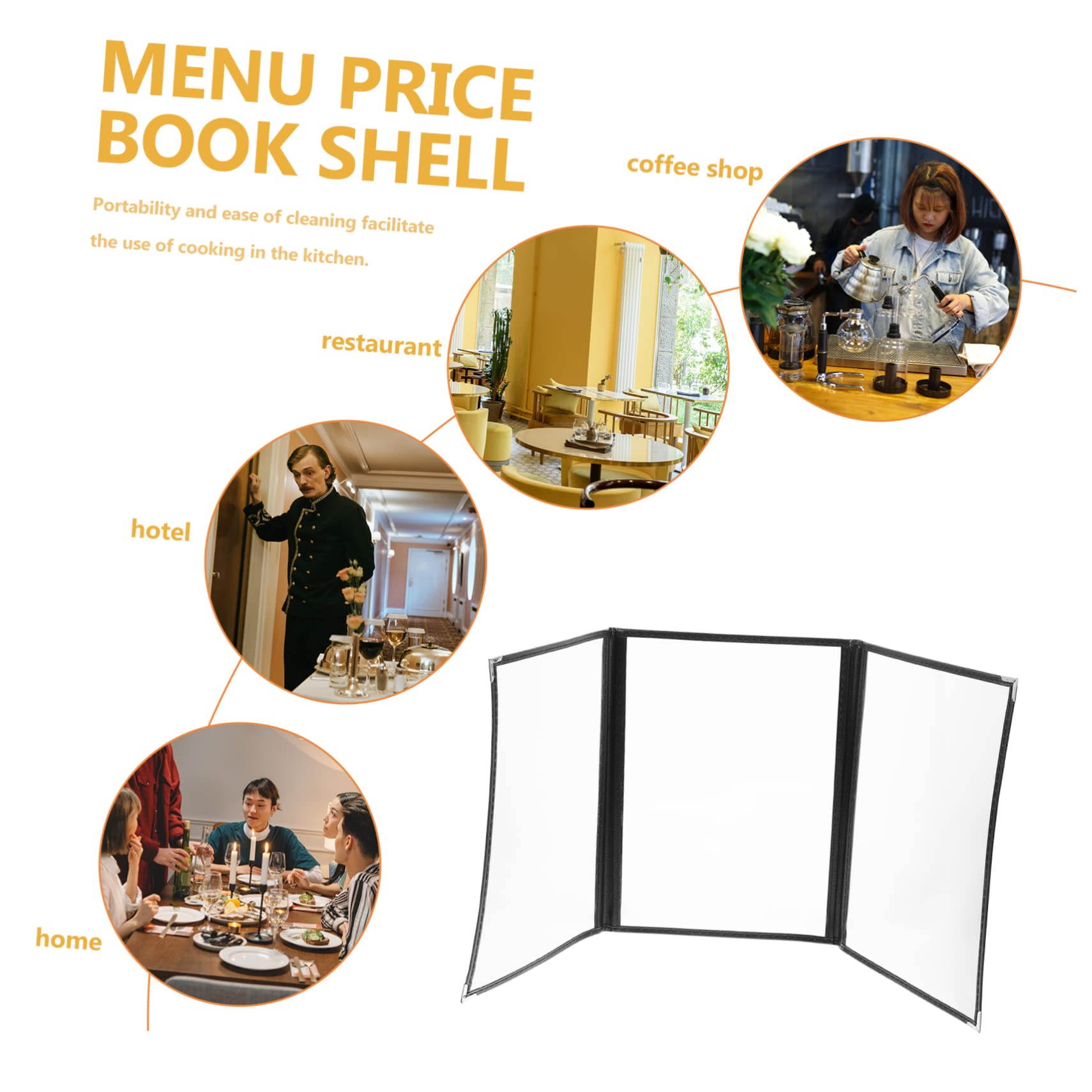 iplusmile 15piezas Carpeta De Menú Transparente De Pvc Funda De Menú Elegante y Resistente Para Restaurantes Diseño Esquinas Redondeadas Alta Capacidad y Fácil De Limpiar