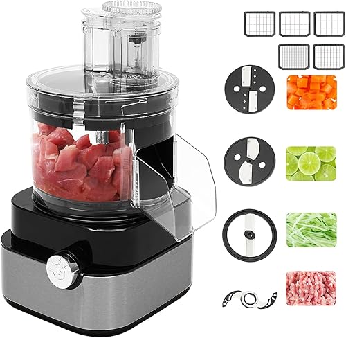 Miniatura 1 de 600W Electric Vegetable Machines+Meat Grinder,Vegetable Dicer Chopper, 5 in 1 Professional Veggie Shredder Multifunctional Meat Grinder